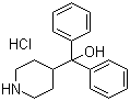 structure of CAS# 1798-50-1, Diphenylpiperidin-4-ylmethanol hydrochloride