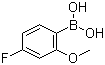 structure of CAS# 179899-07-1, 4-Fluoro-2-methoxyphenylboronic acid