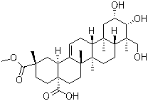 CAS # 1802-12-6, Phytolaccagenine, Jaligonic acid 30-methyl ester, (2beta,3beta,4alpha,20beta)-2,3,23-Trihydroxyolean-12-ene-28,29-dioic acid 29-methyl ester