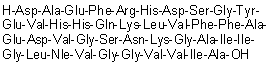 CAS # 1802086-51-6, L-alpha-Aspartyl-L-alanyl-L-alpha-glutamyl-L-phenylalanyl-L-arginyl-L-histidyl-L-alpha-aspartyl-L-serylglycyl-L-tyrosyl-L-alpha-glutamyl-L-valyl-L-histidyl-L-histidyl-L-glutaminyl-L-lysyl-L-leucyl-L-valyl-L-phenylalanyl-L-phenylalanyl-L-alanyl-L-alpha-glutamyl-L-alpha-aspartyl-L-valylglycyl-L-seryl-L-asparaginyl-L-lysylglycyl-L-alanyl-L-isoleucyl-L-isoleucylglycyl-L-leucyl-L-norleucyl-L-valylglycylglycyl-L-valyl-L-valyl-L-isoleucyl-L-alanine