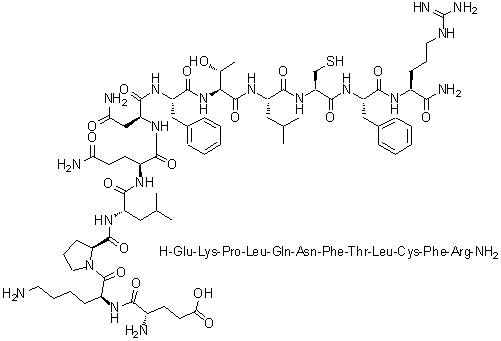 CAS 登录号：180387-75-1, L-alpha-谷氨酰-L-赖氨酰-L-脯氨酰-L-亮氨酰-L-谷氨酰胺酰-L-天冬氨酰胺酰-L-苯丙氨酰-L-苏氨酰-L-亮氨酰-L-半胱氨酰-L-苯丙氨酰-L-精氨酰胺