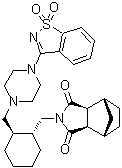 CAS # 1807607-99-3, (3aR,4S,7R,7aS)-2-[[(1R,2R)-2-[[4-(1,1-Dioxido-1,2-benzisothiazol-3-yl)-1-piperazinyl]methyl]cyclohexyl]methyl]hexahydro-4,7-methano-1H-isoindole-1,3(2H)-dione