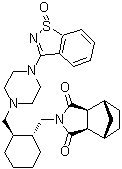 CAS # 1809325-45-8, (3aR,4S,7R,7aS)-Hexahydro-2-[[(1R,2R)-2-[[4-(1-oxido-1,2-benzisothiazol-3-yl)-1-piperazinyl]methyl]cyclohexyl]methyl]-4,7-methano-1H-isoindole-1,3(2H)-dione