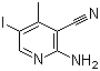 structure of CAS# 180995-02-2, 2-氨基-3-氰基-4-甲基-5-碘吡啶