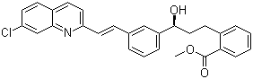 structure of CAS# 181139-72-0, [S-(E)]-2-[3-[3-[2-(7-氯-2-喹啉基)乙烯基]苯基]-3-羟基丙基]苯甲酸甲酯