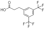 CAS # 181772-16-7, 3,5-Bis(trifluoromethyl)benzenepropanoic acid, 3-(3,5-Ditrifluoromethylphenyl)propionic acid, 3-[3,5-Bis(trifluoromethyl)phenyl]propanoic acid, 3-[3,5-Bis[trifluoromethyl]phenyl]propionic acid