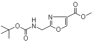 CAS # 182120-89-4, Methyl 2-[N-(tert-butoxycarbonyl)aminomethyl]oxazole-4-carboxylate
