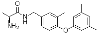 structure of CAS# 1821908-48-8, (2S)-2-Amino-N-[[4-(3,5-dimethylphenoxy)-3-methylphenyl]methyl]propanamide