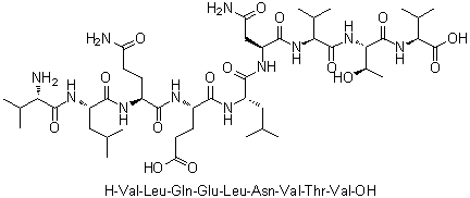 CAS # 182253-77-6, L-Valyl-L-leucyl-L-glutaminyl-L-alpha-glutamyl-L-leucyl-L-asparaginyl-L-valyl-L-threonyl-L-valine