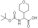 structure of CAS# 182287-49-6, alpha-[[叔丁氧羰基]氨基]四氢-2H-吡喃-4-乙酸