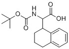 structure of CAS# 182291-95-8, 2-(叔丁氧羰基-氨基)-2-(1,2,3,4-四氢萘-1-基)乙酸