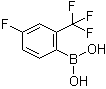 structure of CAS# 182344-16-7, (4-氟-2-三氟甲基苯基)硼酸
