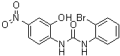 structure of CAS# 182498-32-4, N-(2-羟基-4-硝基苯基)-N'-(2-溴苯基)脲