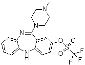 CAS # 183140-97-8, 1,1,1-Trifluoromethanesulfonic acid 11-(4-methyl-1-piperazinyl)-5H-dibenzo[b,e][1,4]diazepin-2-yl ester, GMC 1-169