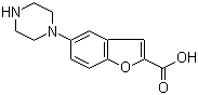 CAS # 183288-47-3, 5-(1-Piperazinyl)benzofuran-2-carboxylic acid