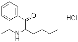 structure of CAS# 18410-62-3, 2-(乙基氨基)苯己酮盐酸盐