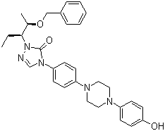 CAS # 184177-83-1, 2-[(1S,2S)-1-Ethyl-2-benzyloxypropyl]-2,4-dihydro-4-[4-[4-(4-hydroxyphenyl)-1-piperazinyl]phenyl]-3H-1,2,4-triazol-3-one