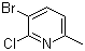 structure of CAS# 185017-72-5, 3-Bromo-2-chloro-6-methylpyridine