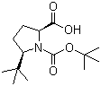 structure of CAS# 185142-24-9, (2S,5S)-N-Boc-5-tert-butylpyrrolidine-2-carboxylic acid