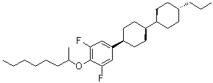 CAS # 185207-90-3, [4(S)-[trans(trans)]]-1,3-Difluoro-2-[(1-methylheptyl)oxy]-5-(4'-propyl[1,1'-bicyclohexyl]-4-yl)benzene