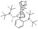 CAS # 1854067-71-2, (S)-1-[(S)-1-(Di-tert-butylphosphino)ethyl]-2-[2-(di-tertbutylphosphino)phenyl]Ferrocene, Walphos SL-W030-2