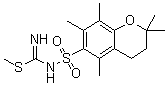 CAS 登录号：185674-98-0, N-[(3,4-二氢-2,2,5,7,8-五甲基-2H-1-苯并吡喃-6-基)磺酰基]硫代氨基亚胺酸甲酯
