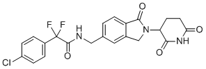 CAS # 1860875-51-9, 4-Chloro-N-[[2-(2,6-dioxo-3-piperidinyl)-2,3-dihydro-1-oxo-1H-isoindol-5-yl]methyl]-α,α-difluorobenzeneacetamide, CC-90009, Eragidomide