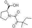 structure of CAS# 186268-78-0, (2S)-1-(1,2-Dioxo-3,3-dimethylpentyl)-2-pyrrolidinecarboxylic acid