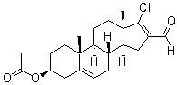 CAS 登录号：1865-56-1, (3beta)-3-(乙酰氧基)-17-氯雄甾-5,16-二烯-16-甲醛