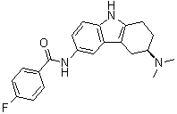 CAS # 186544-26-3, (R)-N-[3-(Dimethylamino)-2,3,4,9-tetrahydro-1H-carbazol-6-yl]-4-fluorobenzamide, LY 344864