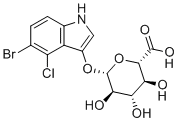 structure of CAS# 18656-89-8, 5-Bromo-4-chloro-3-indolyl beta-d-glucuronide