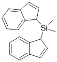 di(1H-inden-1-yl)dimethylsilane molecular structure (CAS 18666-26-7)