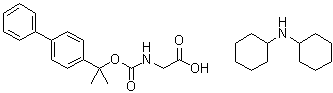 CAS # 18701-38-7, N-[(1-[1,1'-Biphenyl]-4-yl-1-methylethoxy)carbonyl]glycine compd. with N-cyclohexylcyclohexanamine