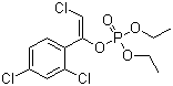 CAS # 18708-87-7, cis-Chlorfenvinphos, (Z)-2-Chloro-1-(2,4-dichlorophenyl)ethenylphosphoric acid  diethyl ester, 2,4-Dichloro-1-[(Z)-2-chloro-1-diethoxyphosphoryloxy-ethenyl]benzene