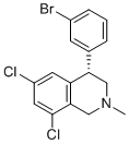 structure of CAS# 1870821-29-6, (S)-4-(3-溴苯基)-6,8-二氯-2-甲基-1,2,3,4-四氢异喹啉