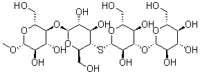 CAS # 187161-22-4, Methyl O-beta-D-glucopyranosyl-(1->3)-S-beta-D-glucopyranosyl-(1->4)-O-4-thio-beta-D-glucopyranosyl-(1->4)-beta-D-glucopyranoside