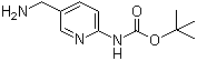 2-(N-叔丁氧羰基氨基)-5-(氨基甲基)吡啶分子结构 (CAS 187237-37-2)
