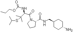 CAS # 187602-11-5, Sofigatran, 3-[(1-Methylethyl)thio]-N-(propoxycarbonyl)-D-valyl-N-[(trans-4-aminocyclohexyl)methyl]-L-prolinamide
