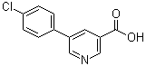 structure of CAS# 187999-33-3, 5-(4-Chlorophenyl)nicotinic acid