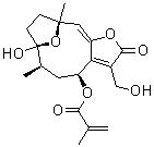 CAS # 188293-70-1, 2-Methyl-2-propenoic acid (4S,6R,7S,10R)-2,4,5,6,7,8,9,10-octahydro-7-hydroxy-3-(hydroxymethyl)-6,10-dimethyl-2-oxo-7,10-epoxy(11E)-cyclodeca[b]furan-4-yl ester