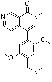 CAS # 1883429-22-8, 4-(4-((Dimethylamino)methyl)-2,5-dimethoxyphenyl)-2-methyl-2,7-naphthyridin-1(2H)-one, BI 9564