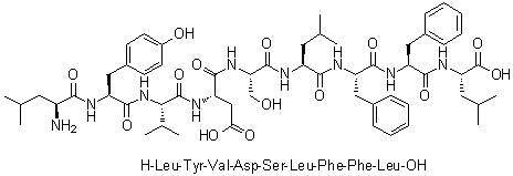 CAS 登录号：188566-68-9, L-亮氨酰-L-酪氨酰-L-缬氨酰-L-alpha-天冬氨酰-L-丝氨酰-L-亮氨酰-L-苯丙氨酰-L-苯丙氨酰-L-亮氨酸