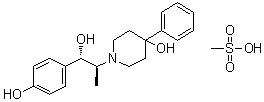 CAS # 188591-67-5, Traxoprodil mesylate, (alphaS,betaS)-4-Hydroxy-alpha-(4-hydroxyphenyl)-beta-methyl-4-phenyl-1-piperidineethanol methanesulfonate (salt), CP 101606-27