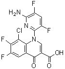 CAS 登录号：189279-53-6, 1-(6-氨基-3,5-二氟-2-吡啶基)-8-氯-6,7-二氟-1,4-二氢-4-氧代喹啉-3-羧酸