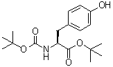 structure of CAS# 18938-60-8, N-[(1,1-Dimethylethoxy)carbonyl]-L-tyrosine 1,1-dimethylethyl ester