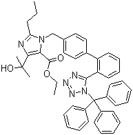 CAS # 189400-21-3, 4-(1-Hydroxy-1-methylethyl)-2-propyl-1-[[2'-[(triphenylmethyl)-1H-tetrazol-5-yl][1,1'-biphenyl]-4-yl]methyl]-1H-imidazole-5-carboxylic acid ethyl ester