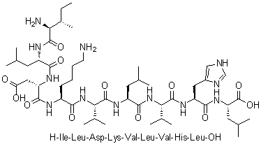 CAS 登录号：1900669-20-6, L-异亮氨酰-L-亮氨酰-L-alpha-天冬氨酰-L-赖氨酰-L-缬氨酰-L-亮氨酰-L-缬氨酰-L-组氨酰-L-亮氨酸