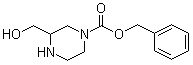 structure of CAS# 191739-40-9, Benzyl 3-(hydroxymethyl)piperazine-1-carboxylate
