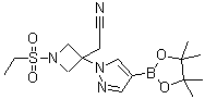 CAS # 1919837-50-5, 2-[1-Ethylsulfonyl-3-[4-(4,4,5,5-tetramethyl-1,3,2-dioxaborolan-2-yl)pyrazol-1-yl]azetidin-3-yl]acetonitrile
