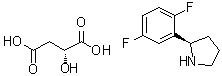 CAS # 1919868-77-1, (2R)-2-hydroxy-Butanedioic acid compd. with (2R)-(2R)-2-(2,5-difluorophenyl)pyrrolidine (1:1)